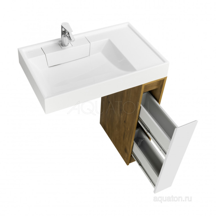Тумба под раковину AQUATON Лондри 20 Дуб Рустикальный без фасада 1A267101LHDR0
