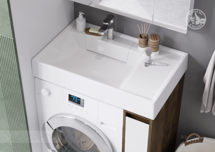 Тумба под раковину AQUATON Лондри 20 Дуб Рустикальный без фасада 1A267101LHDR0