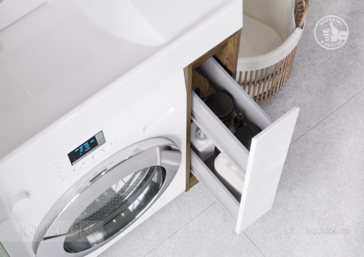 Тумба под раковину AQUATON Лондри 20 Дуб Рустикальный без фасада 1A267101LHDR0