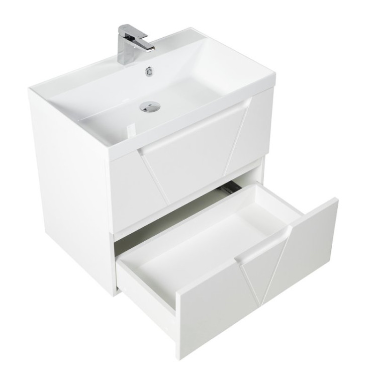 База под раковину подвесная с двумя выкатными ящиками 700x450x570 BelBagno VITTORIA-700-2C-SO-TB-P