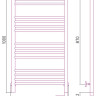 Полотенцесушитель электрический Сунержа Богема 2.0 прямая 1000х500 МЭМ правый RAL 7032 Галечный серый