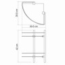 WasserKRAFT K-3122 Полка стеклянная двойная