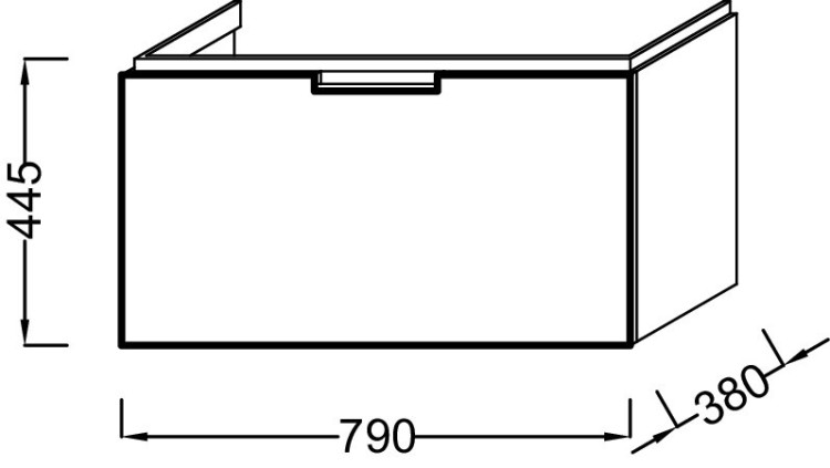 Мебель для раковины 80 см Jacob Delafon REVE EB1131-442