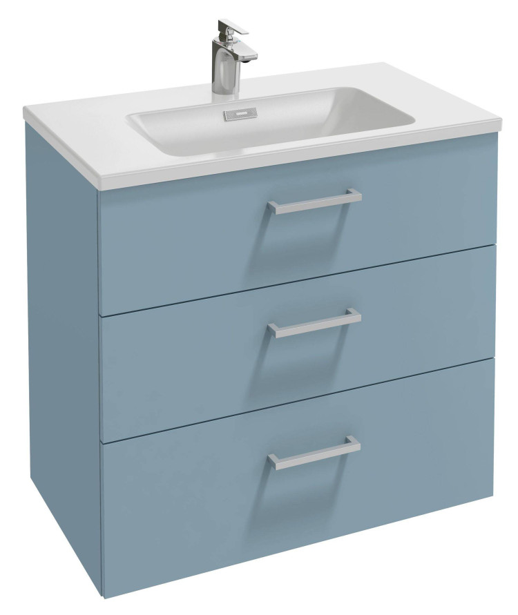 Мебель для раковины-столешницы 80 см, изогнутые ручки, белый, блестящий Jacob Delafon VOX EB2098-R2-N18