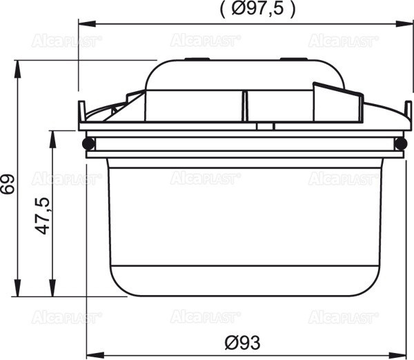 Гидрозатвор мокрый Alcadrain APV0010