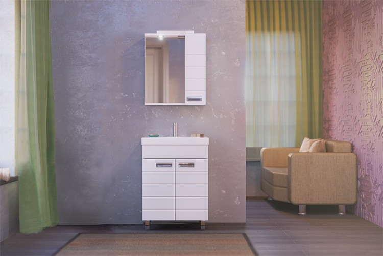 Зеркальный шкаф Raval Kub 60 с подсветкой