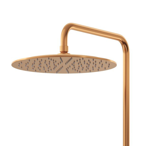 Душевая стойка телескопическая, с верхним и ручным душем с тонкой ручкой Cezares LEAF-CDA-30-L-SS