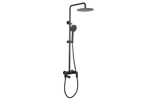 Душевая система 3jet 250мм Aquatek, матовый черный AQ2040MB