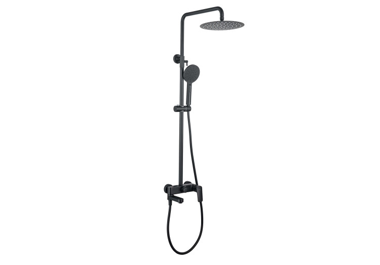 Душевая система 3jet 250мм Aquatek, матовый черный AQ2040MB