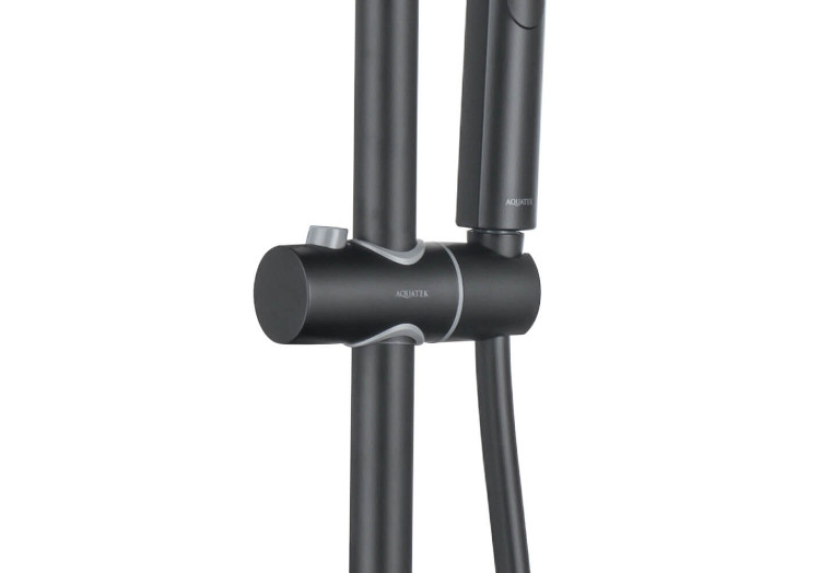 Душевая система 3jet 250мм Aquatek, матовый черный AQ2040MB