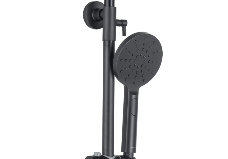 Душевая система 3jet 250мм Aquatek, матовый черный AQ2040MB