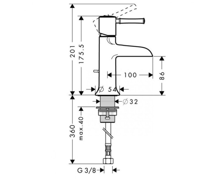 Смеситель для раковины Hansgrohe Talis Classic 14127000