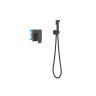 Набор с гигиеническим душем (смеситель + гигиеническая лейка + шланг + шланговое подсоединение с держателем) Aquatek, матовый черный AQ1619MB ЛИБРА