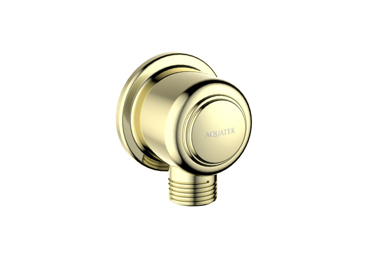 Шланговое подсоединение Aquatek, полир. золото AQ2461PG КЛАССИК