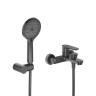 Смеситель для ванны и душа в комплекте с ручным душем, шлангом и держателем Cezares STYLUS-VD-IN