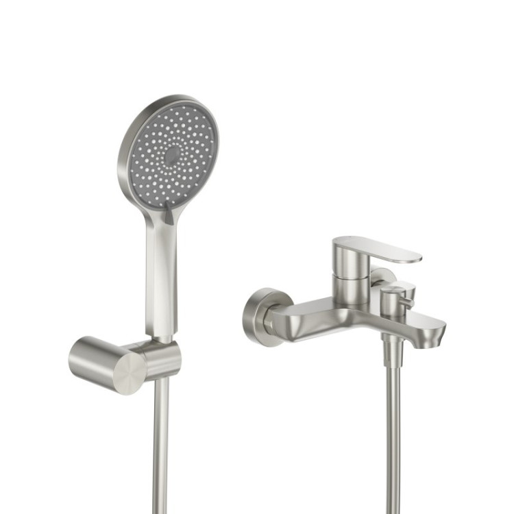 Смеситель для ванны и душа в комплекте с ручным душем, шлангом и держателем Cezares STYLUS-VD-IN