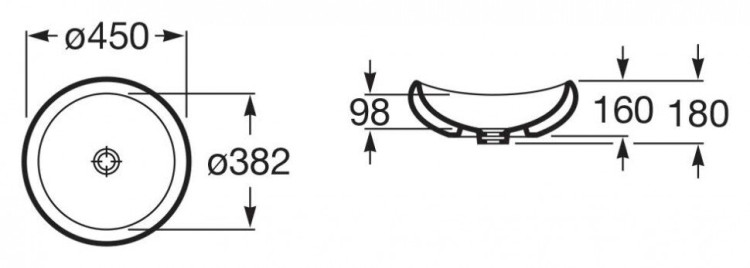 Раковина-чаша Roca Urbi 45 327225000