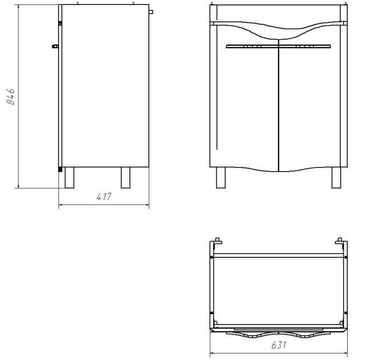 Тумба под раковину Velvex Landush 65 mLan-65