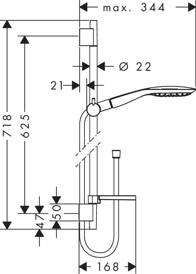 Душевой гарнитур Hansgrohe Raindance Select Е 27856