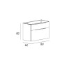 Колонна подвесная с одной распашной дверцей и выдвижным ящиком, 35x32x150 Cezares 55183