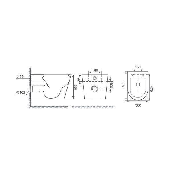 Унитаз Delice France Beatrice Suspendu подвесной