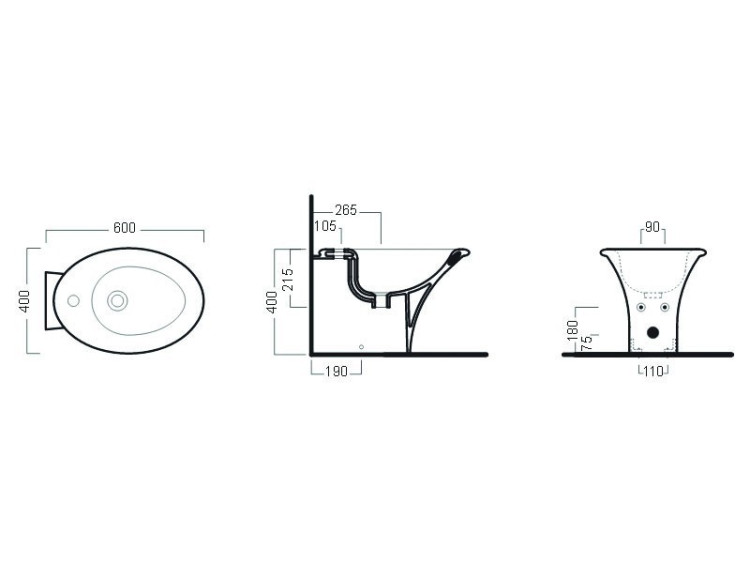 Биде Hatria Sculture YR42