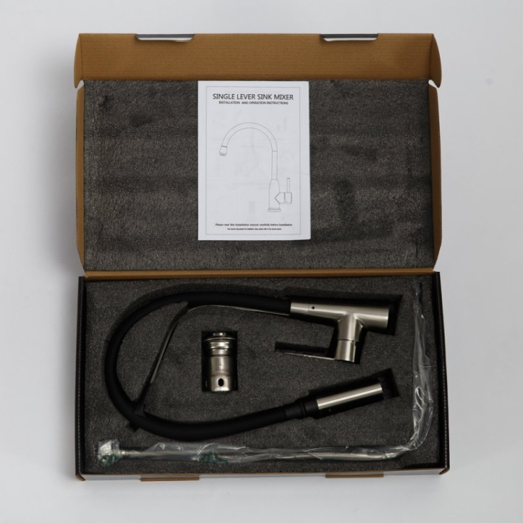 Смеситель для кухни двухрежимный BelBagno BB-LAM36-IN