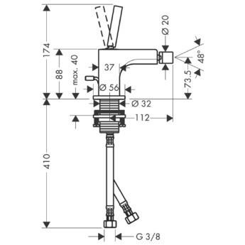 Смеситель для биде Axor Citterio 39210000