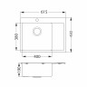 Мойка QUARTO 20 BRS-90 615х480 в комплекте с сифоном 1130551,