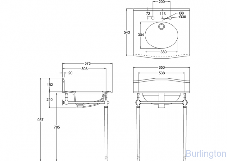 Мраморная столешница на 1,2 или 3 отверстия, с хромированным полстольем