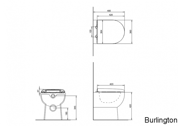Унитаз приставной с сиденьем Soft-Close