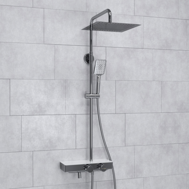 WasserKRAFT A113.118.126.CH Thermo Душевой комплект с термостатическим смесителем