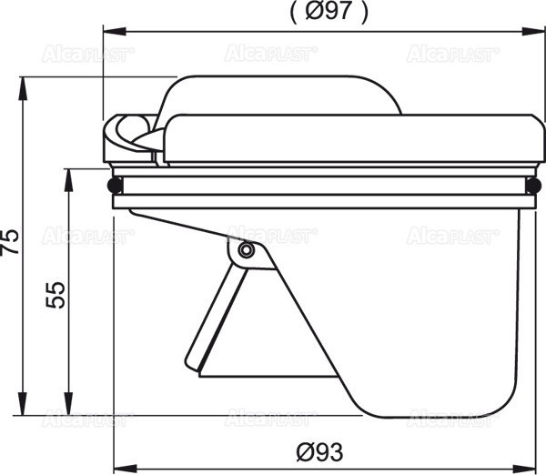 Гидрозатвор комбинированный SMART Alcadrain APV0020