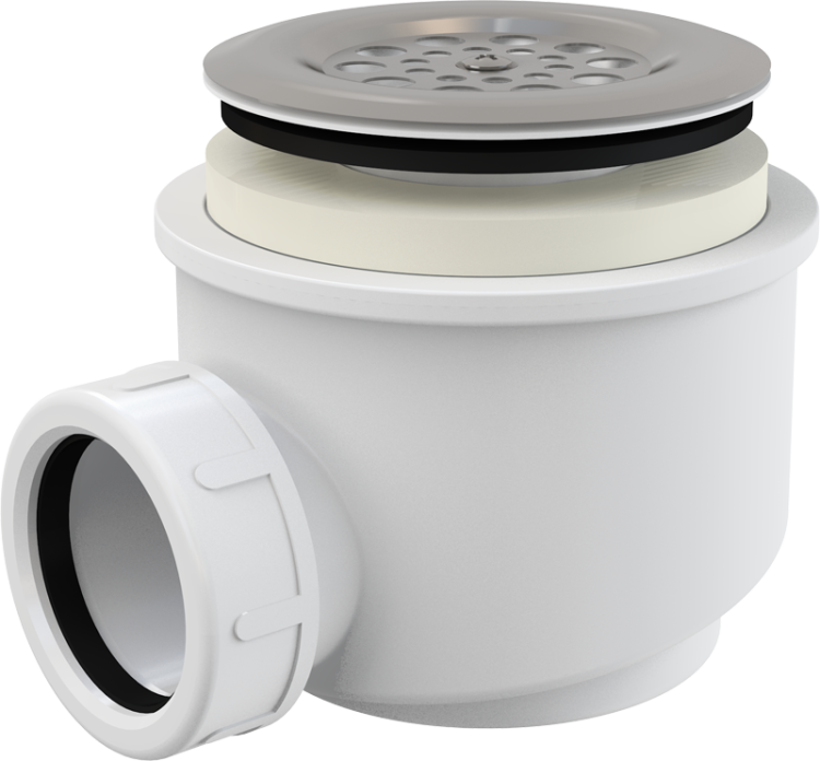 Сифон для душевого поддона с нержавеющей peшeткой Alcadrain A46-60