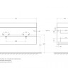 База под раковину подвесная с двумя выкатными ящиками Cezares MOLVENO 46-80-2C-SO-OSS