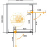 Душевой уголок SLIDER-A-2 Cezares SLIDER-A-2-80/90-GRIGIO-NERO