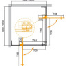 Душевой уголок SLIDER-A-2 Cezares SLIDER-A-2-80/90-GRIGIO-NERO