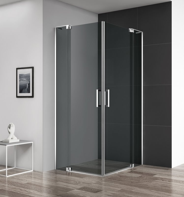 Душевой уголок SLIDER-A-2 Cezares SLIDER-A-2-80/90-GRIGIO-NERO
