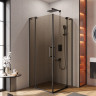 Душевой уголок SLIDER-A-2 Cezares SLIDER-A-2-80/90-GRIGIO-NERO