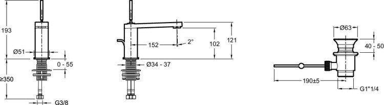 Однорычажный смеситель, титан Jacob Delafon COMPOSED E73158-TT