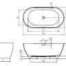 Ванна из искусственного камня Riho Bilbao 150x75