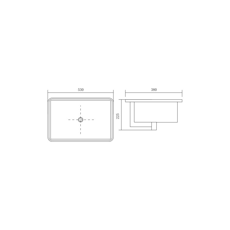 Раковина для монтажа под столешницу Aquatek AQ10491-00, 530*380*225 мм