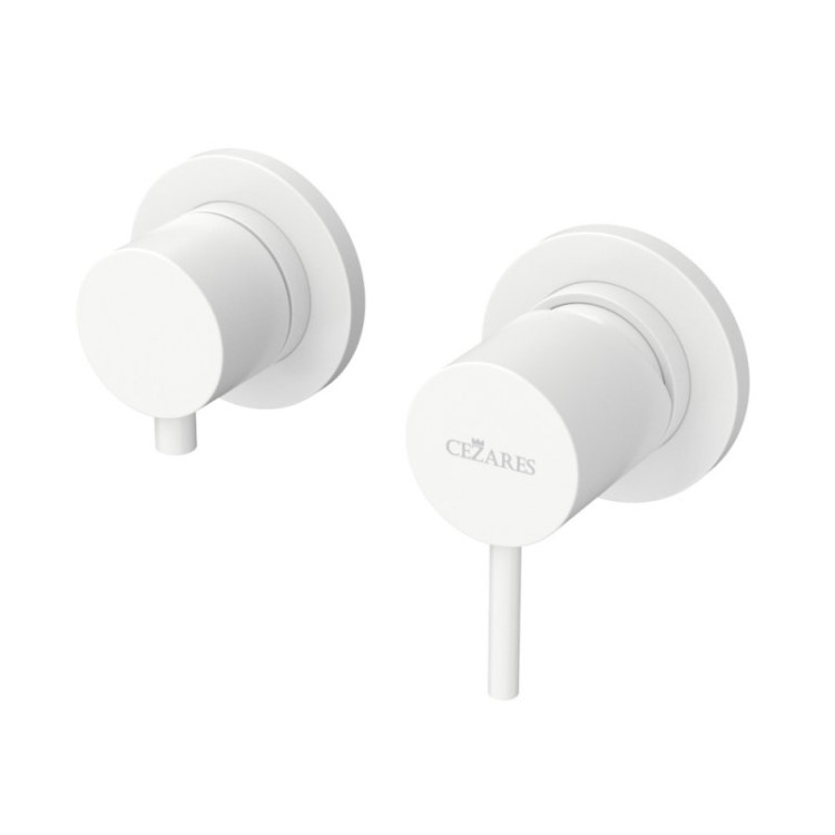 Встраиваемый однорычажный смеситель на 3 выхода с тонкой ручкой Cezares LEAF-VDIM3-L-01