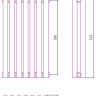 Отопительный радиатор Сунержа Эстет-00 500х315 7 секций Состаренная латунь