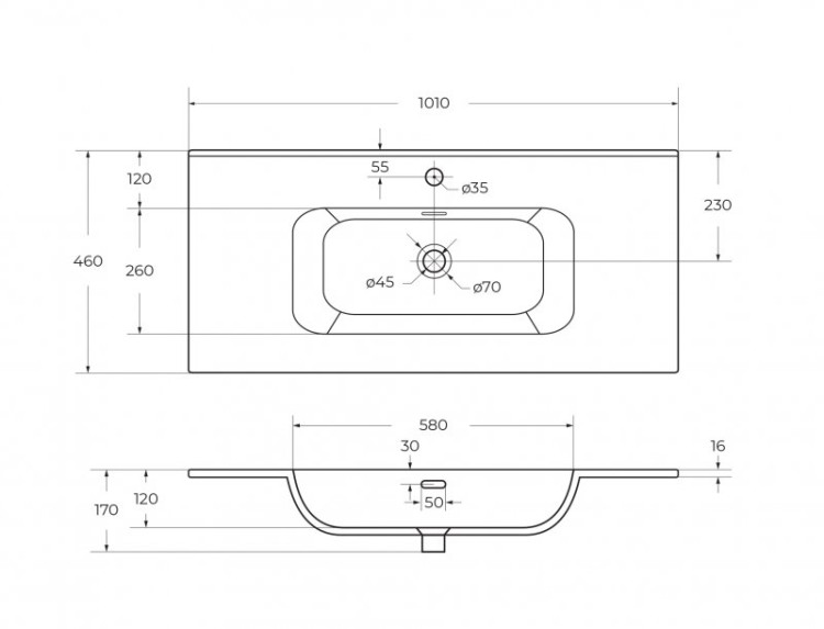 Керамическая раковина Cezares CZR-8095-60