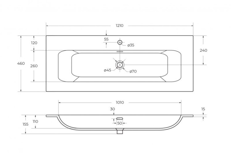 Керамическая раковина Cezares CZR-8095-60