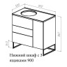 Тумба под раковину Astra Form Лофт 90 3 ящика