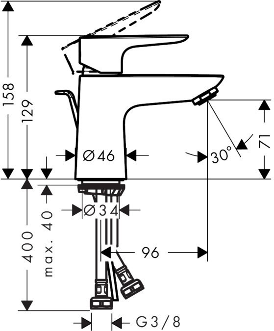 Смеситель для раковины Hansgrohe Talis E 71700000