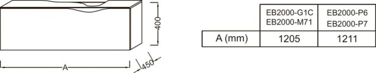 Тумба под раковину Jacob Delafon Stillness 120 подвесная