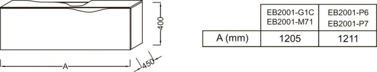 Тумба под раковину Jacob Delafon Stillness 120 подвесная